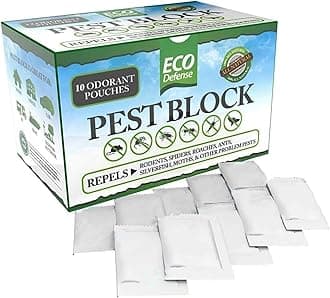 Eco Defense Pest Control Pouches - All Natural - Repels Rodents, Spiders, Roaches, Ants, Moths, Squirrels, & Other Pests