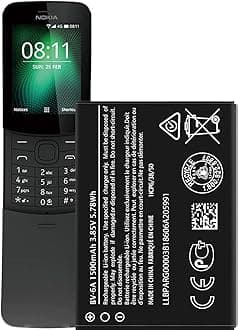 Replacement Battery for BV-6A Nokia 2720 flip,Replacement Battery for Nokia 8110 TA-1071 TA-1067 TA-1059 TA-1048 TA-1295 2720V