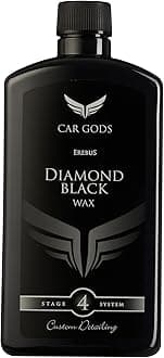 Car Gods Black Carnauba Wax Polish, Pigmented Formula 3 in 1 Removes Surface Oxidation, Blemishes and Minor Scratches, 17 Fl Oz