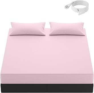 Grounding Sheets 10% Pure Silver Fiber + 90% Organic Cotton, Grounded Sheet Connected Bedding Fitted Earth Sheets with Grounding Cord Pink