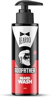 Beardo Godfather Beard Wash for men, 100ml | Aromatic, Woody Scent | Purifying & Hydrating Beard and Skin Cleaner with Avocado Oil, Argan Oil | Beard Shampoo for Clean & Healthy Beard