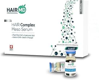 HairMD Clinical Hair Complex Meso Serum Hair Growth Serum - Pack of 10 6ml Vials Scalp Treatment Ideal for Hair Transplantation, Home Application, Activates Hair Follicles, Promotes New Hair Growth