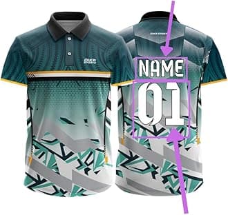 Dika Sports Custom Add Name and Number Jersey for Men Cricket t-Shirt | 2 Year to 5XL