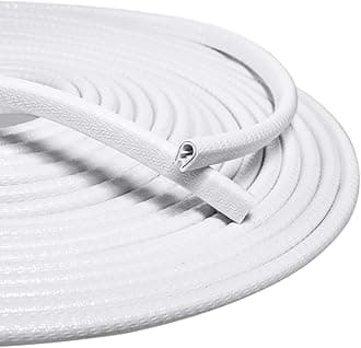Automaze U Shape Edge Trim Rubber Strip Seal Protector Car Door Edge Guard for Most Cars (16 ft/5 m, White)