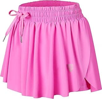 Wsirmet Flowy Shorts for Women Butterfly Shorts 2 in 1 Athletic Workout Gym Biker Running Shorts with Pockets