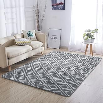 Sour Lemon Rugs Living Room 160x230cm, Grey Area Rugs for Bedroom, Washable Anti Slip Extra Large Shaggy Soft Rug Fluffy Modern Floor Carpets Mat Beside Rugs for Kids Living Room