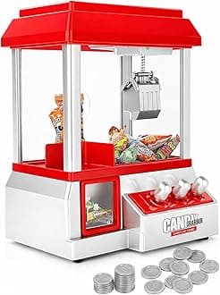 Trintion Mini Claw Candy/Sweet Grabber Machine for Kids Party Arcade Machine for Chocolate Small Toys Treats Claw Machine Game Prize Sweet Dispenser Grab Machine Coins Included (30.5cm x 22cm x 17cm)