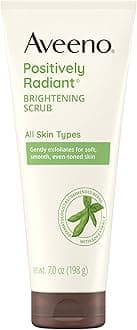 Positively Radiant Skin Brightening Daily Facial Scrub with Moisture-Rich Soy Extract, Gently Exfoliates & Cleanses for Soft, Smooth, More Even-Toned Skin, Hypoallergenic, 7 oz