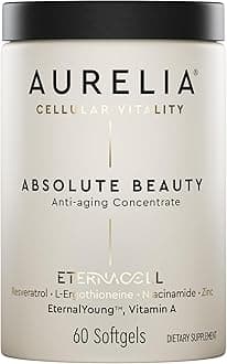 AURELIA Absolute Beauty | Advanced Cellular Anti-Aging Supplement | Increase Skin Moisture | with Zinc, Resveratrol, Niacinamide, Ergothioneine & Retinol