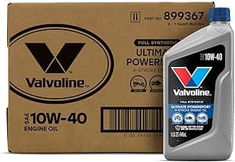 Valvoline 4-Stroke Powersport Full Synthetic Motor Oil 1 Quart (Pack of 6)