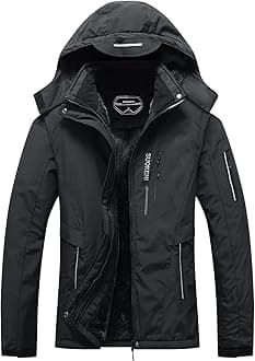 SUOKENIWomen's Waterproof Warm Winter Snow Coat Hooded Raincoat Ski Snowboarding Jacket