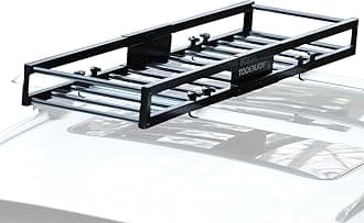 TOOENJOY Skinny Roof Cargo Carrier Basket, 59"x15.7"x4.9", Universal Car Top Luggage Holder for Car, SUV and Pickup, 200 LBS Capacity - Only Basket