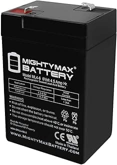 Mighty Max Battery ML4-6 - 6V 4.5AH General 00648 Sealed Non-Spillable Emergency Light Battery WKA6-5F