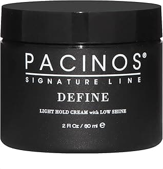 Pacinos Define, Signature Light Hold Hair Cream with Low Shine, Firm Yet Flexible Hold for Long Lasting Definition and Shine, Create a Natural Looking Hairstyle, 60ml