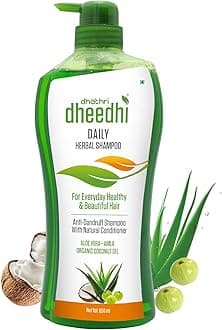 Dhathri Dheedhi Daily Herbal Shampoo to Reduce Dandruff & Promote Hair Growth, Ayurvedic Shampoo to Restore Hair Shine & Strength (650ml)