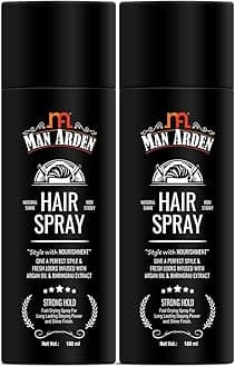 Hair Spray - Strong Hold, Styling with Nourishment - Argan Oil and Bhringraj, 180 ml x Pack Of 2