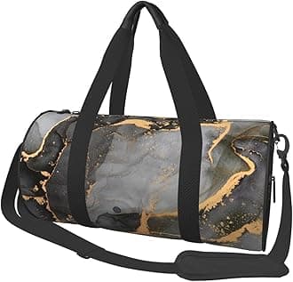 Natural Marble Flowing Textures Sports Gym Bag Travel Duffel Bag Shoes Compartment For Men Women Foldable Lightweight Yoga Gym Sports Bag
