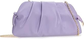 CHARMING TAILOR Chic Soft Vegan Leather Clutch Bag Dressy Pleated PU Evening Purse for Women