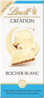 Lindts Creation Rocher Blanc Crunchy Almond With Hazelnut Creamy White Chocolate 148gm