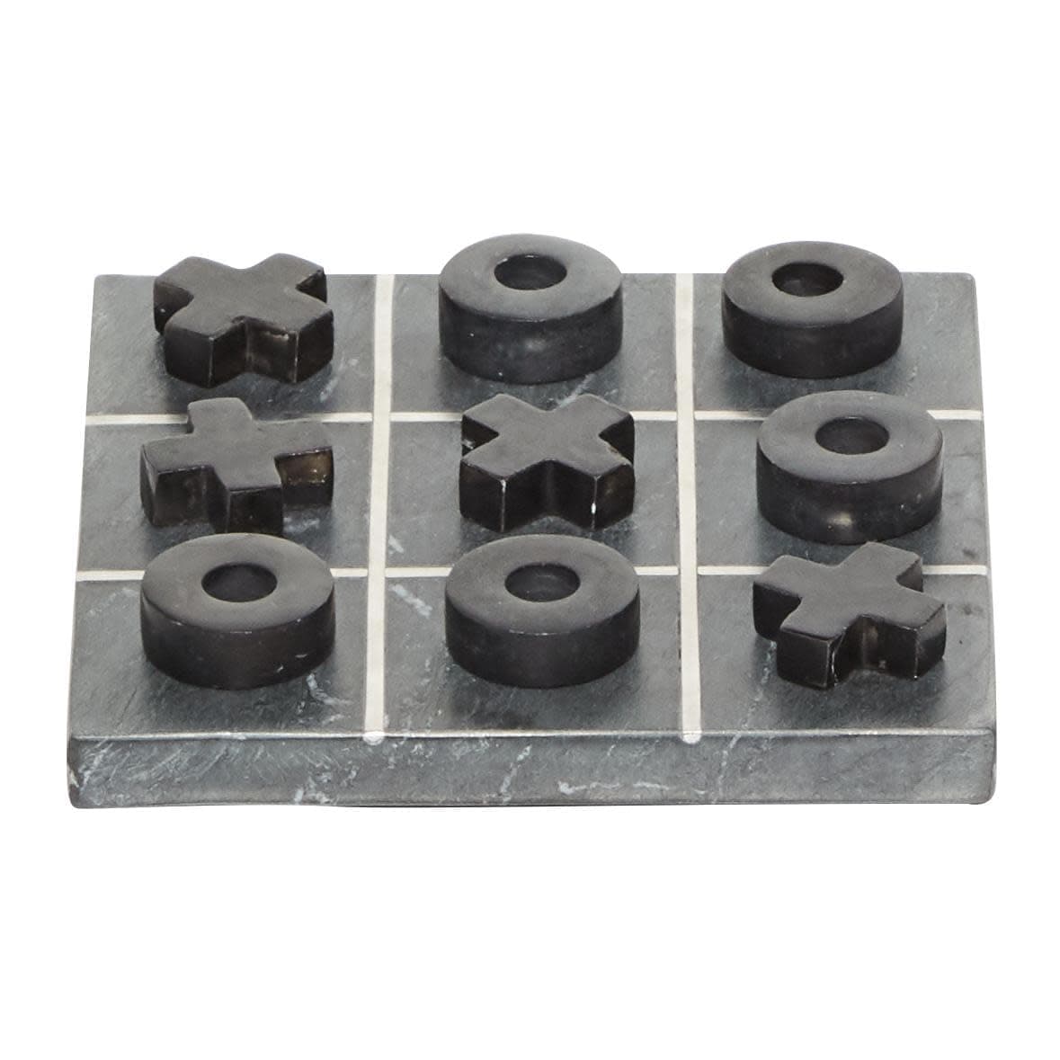 Contemporary Black Marble Game Set