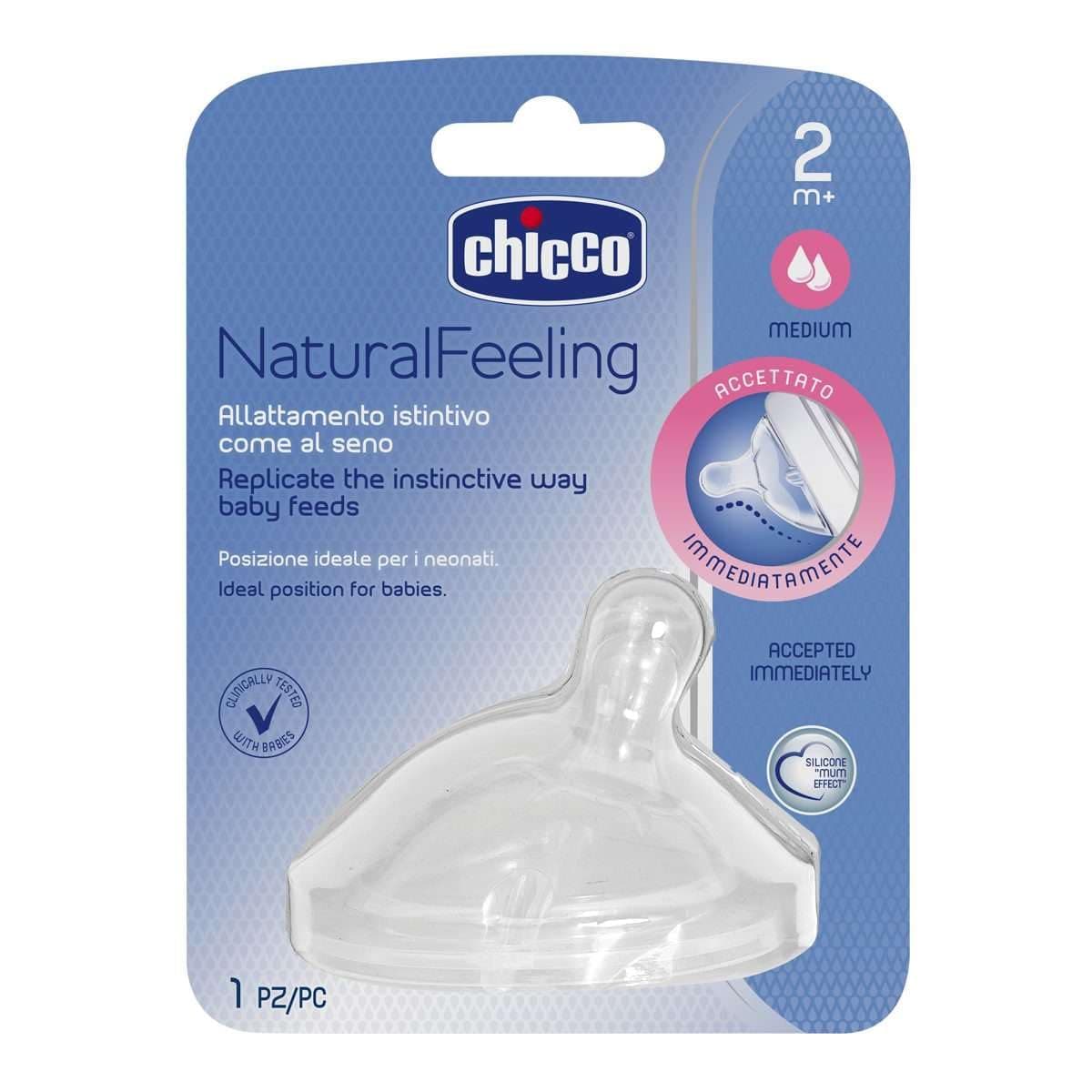 Chicco Teat Stepup New 2m + Medium Flow
