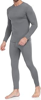 WEERTI Thermal Underwear for Men Long Johns With Fleece Lined Long Underwear Set Cold Weather Winter Top Bottom