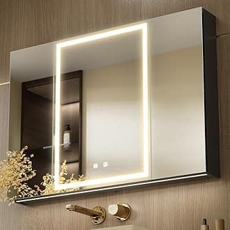 LED Lighted Bathroom Medicine Cabinet with Sockets & USBs, Defogger, Dimmable, 3 Color Light Makeup Mirror, Easy to Install, Wall Mounted Cabinet (3 door-40 * 28)