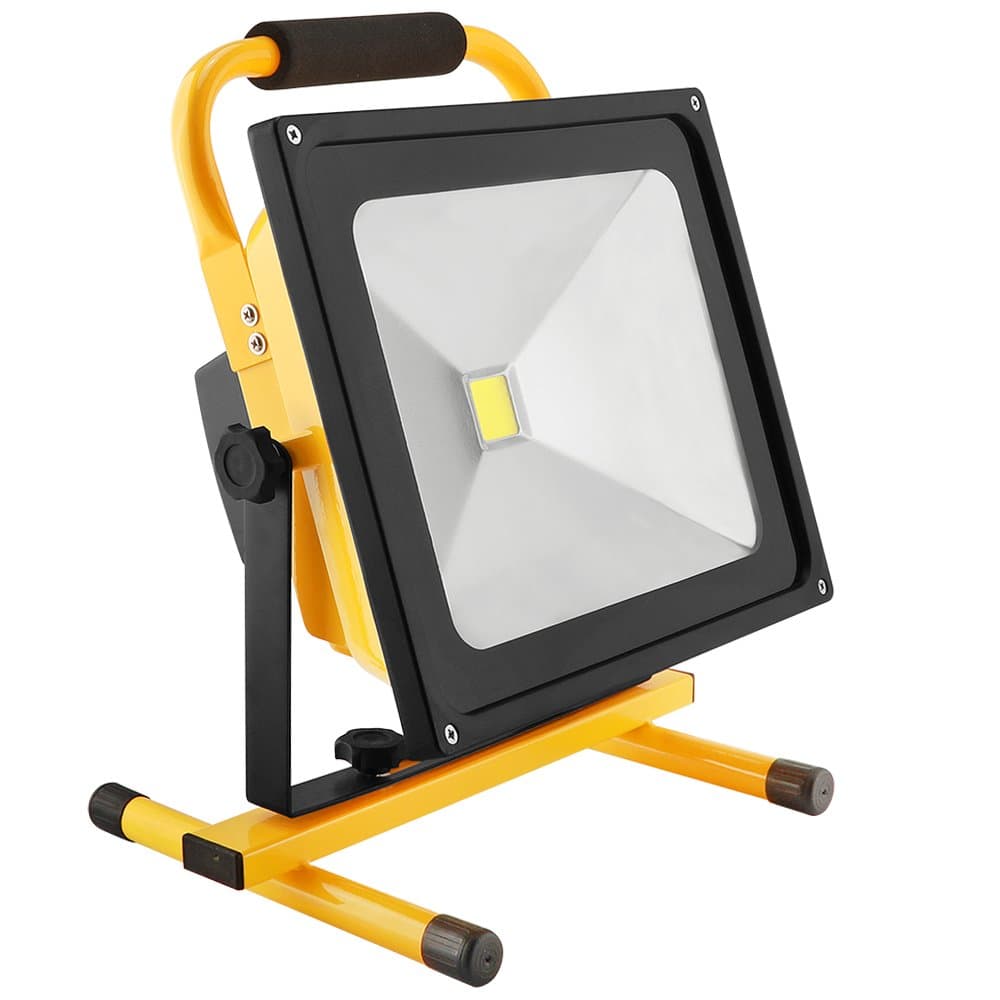 50W LED Work Light Rechargeable Portable Flood Light Battery Powered Flood Light for Outdoor Lighting,Camping,Hiking,Fishing,Car Repairing,Construction Site,8 HRS Running Time