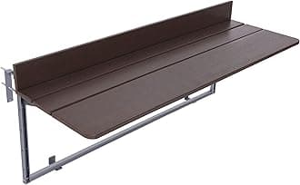 Balcony Bar Table for Railings, Hanging Folding Adjustable Deck Table for Patio, Garden