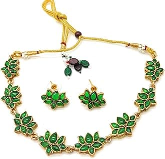 Adc fashions Antique Stone Jewellery Set for Women, Choker Necklace for Women...