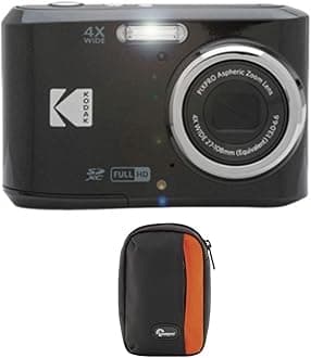 Kodak PIXPRO FZ45 16 MP Digital Camera (Black) Bundle with Carrying Case (2 Items)