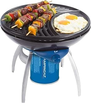 Campingaz Party Grill, Camping Stove and Grill, All-in-One Portable Camping BBQ, with Griddle, Grid and Pan Support