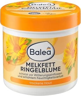 Balea Melkfett milking grease - Calendula Gel-Cream - Protects Skin Against Environmental Damage / Stress from Cold, Wind, Rain etc - 250ml (Not Tested on Animals) by dm-drogerie markt