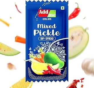 Add me Achar Mixed Pickles 12gm Sachet Each Mix Pickle (Pack of 60 Sachet) 720G