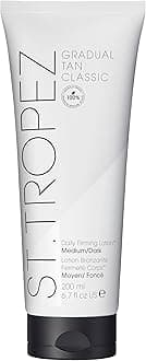St.Tropez Gradual Tan Firming Lotion, Medium/Dark Shade, Sun Kissed Glow Self Tan Moisturiser, 5 Skincare Benefits, Vegan, Natural & Cruelty Free, 200 ml