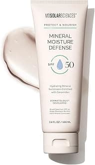 Mineral Moisture Defense SPF 50 - Sunscreen Lotion Shields Against Blue Light - Moisturizing Formula for Face and Body - Sunscreen for Dry, Aging Skin - Travel Size - 100 ml