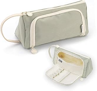 EASTHILL Big Capacity Pencil Case Large Pencil Pouch Stationery Pen Bag for Teen Girls-Green (Zoom Pista)