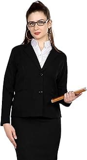 Women's Single Breasted Formal Blazer Black