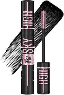 New York Lash Sensational Sky High Mascara, Cosmic Black, Lengthening & Volumizing With Bamboo Extract & Fibres. Ophthalmologist tested and Waterproof Mascara | 6ml
