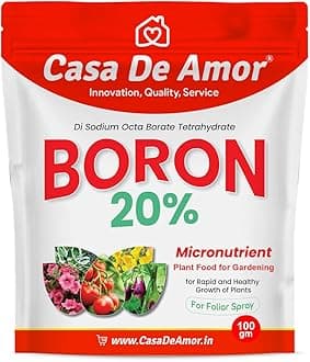 Casa De Amor Boron 20% Micronutrient Fertilizer for Healthy Growth of Vegetable Plants and Gardening (100 gm, Powder)