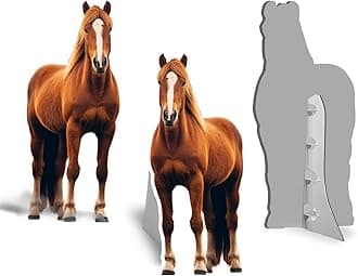 Custom Life Size Cardboard Cutout - Personalized High Resolution Stand Up Custom Horse Cutout Upload Your Pet Photo - Perfect for Party Wedding Birthday, 1ft to 8ft, Multi Size