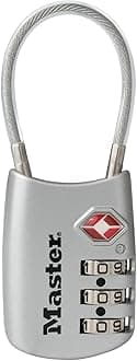 Master Lock 4688D Set Your Own Combination TSA Approved Luggage Lock, Silver, 1 Pack