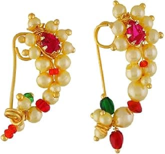 Fashions Maharashtrian jewellery traditional nath nose ring Without Piercing Marathi Nose Pin For Women