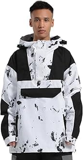 Men Ski Jacket Snowboard Snow Coat Warm Winter Waterproof Mountain Hooded