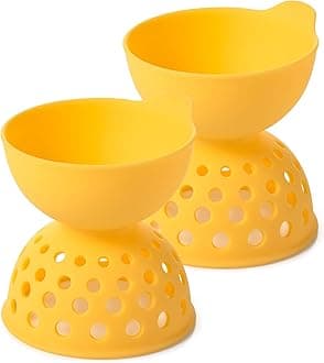 11207000 Good Grips Silicone Egg Poachers (Set of 2),Yellow