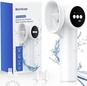 Upgraded Ear Wax Removal with Mild Drying, Safe Ear Cleaner for Ear Wax Buildup Flushing and Cleaning with Dual-Compartment Design, Ear Wax Cleaner Kit 5 Pressure Settings & USB-C Cable, IPX7