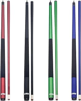 GSE Games & Sports Expert 58" 2-Piece Fiberglass Graphite Composite Billiard Pool Cue Sticks (Several Colors Available, Weight from 18oz, 19oz, 20oz, 21oz)