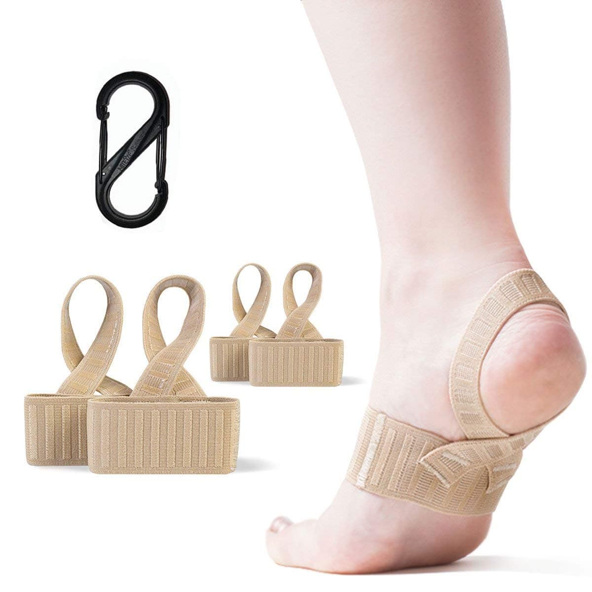 Tuli'sX Brace, Arch Support Brace and Compression for Sever’s Disease, Plantar Fasciitis, Flat Feet, Fallen Arches, Over-Pronation and Heel Pain, 2 Pairs, Small