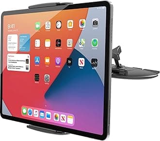 APPS2Car for Sturdy iPad Holder for Car CD Slot Tablet Mount, 2-in-1 Universal 4.7-11" Holder for iPad Pro 11 Air Mini, iPhone, Galaxy Z Fold, Adjustable 360° Rotation, Road Trip Essentials
