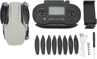 Kufoo Brushless RC Drone One Key Return GPS Smart Follow Gray 4K HD Camera RC Quadcopter Over 14 Years for Aerial Photography (Three Battery), Kufoopikaf4swu8-12